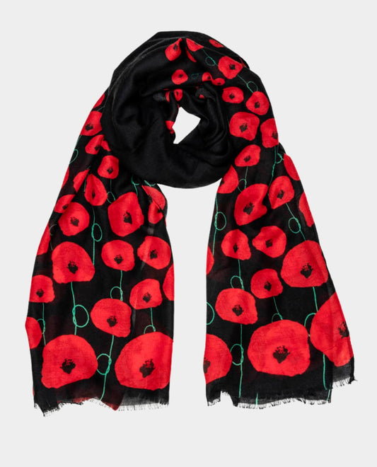 Black Poppy Scarf