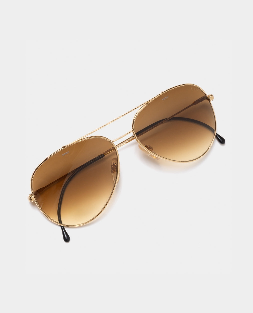 Vintage Aviator Sunglasses with Leather Case Brown Aviator