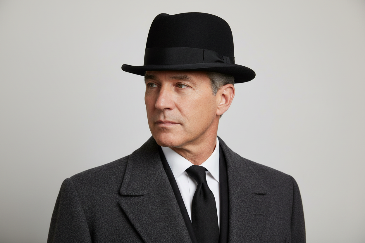 Black Homburg Hat
