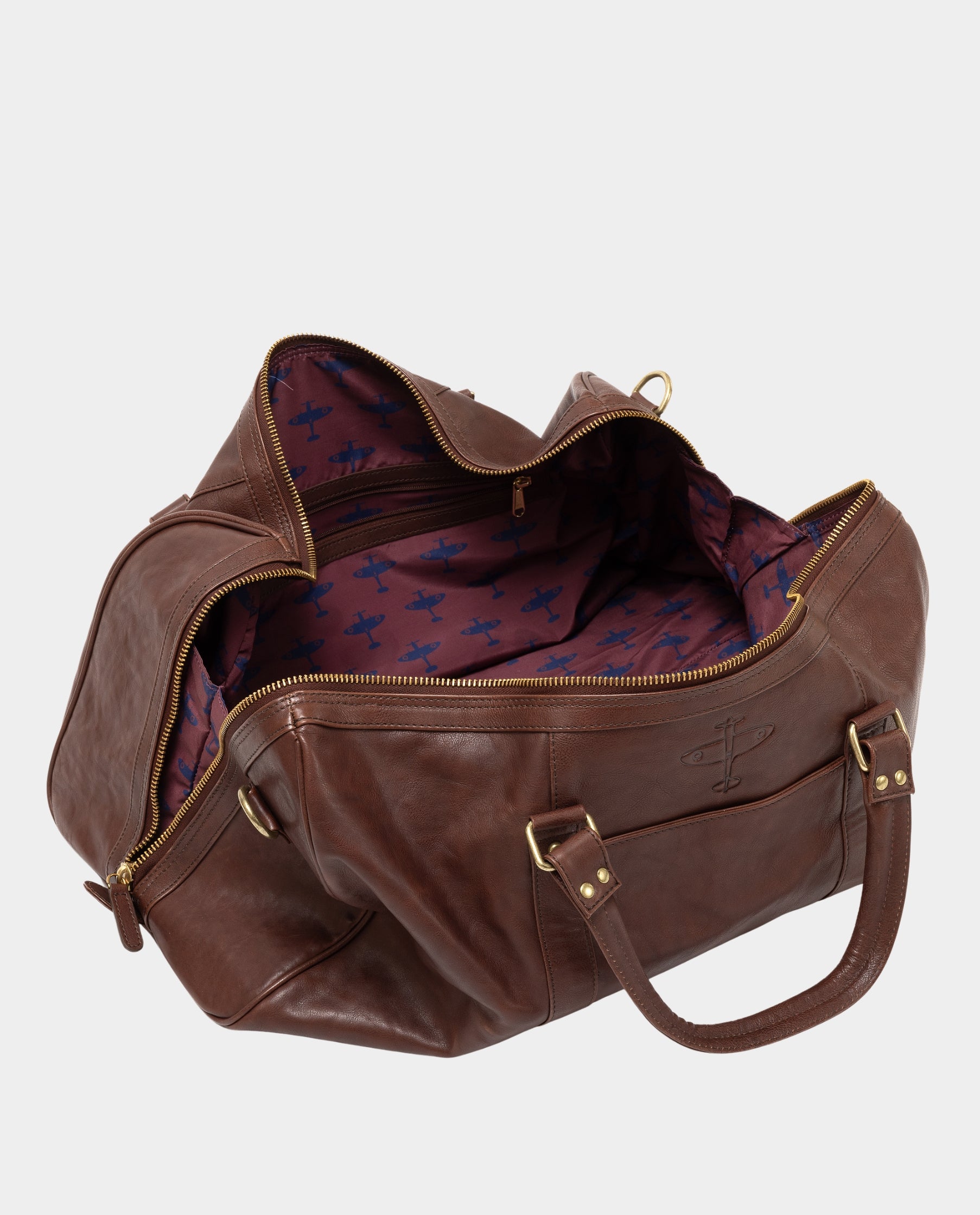 mens leather holdall