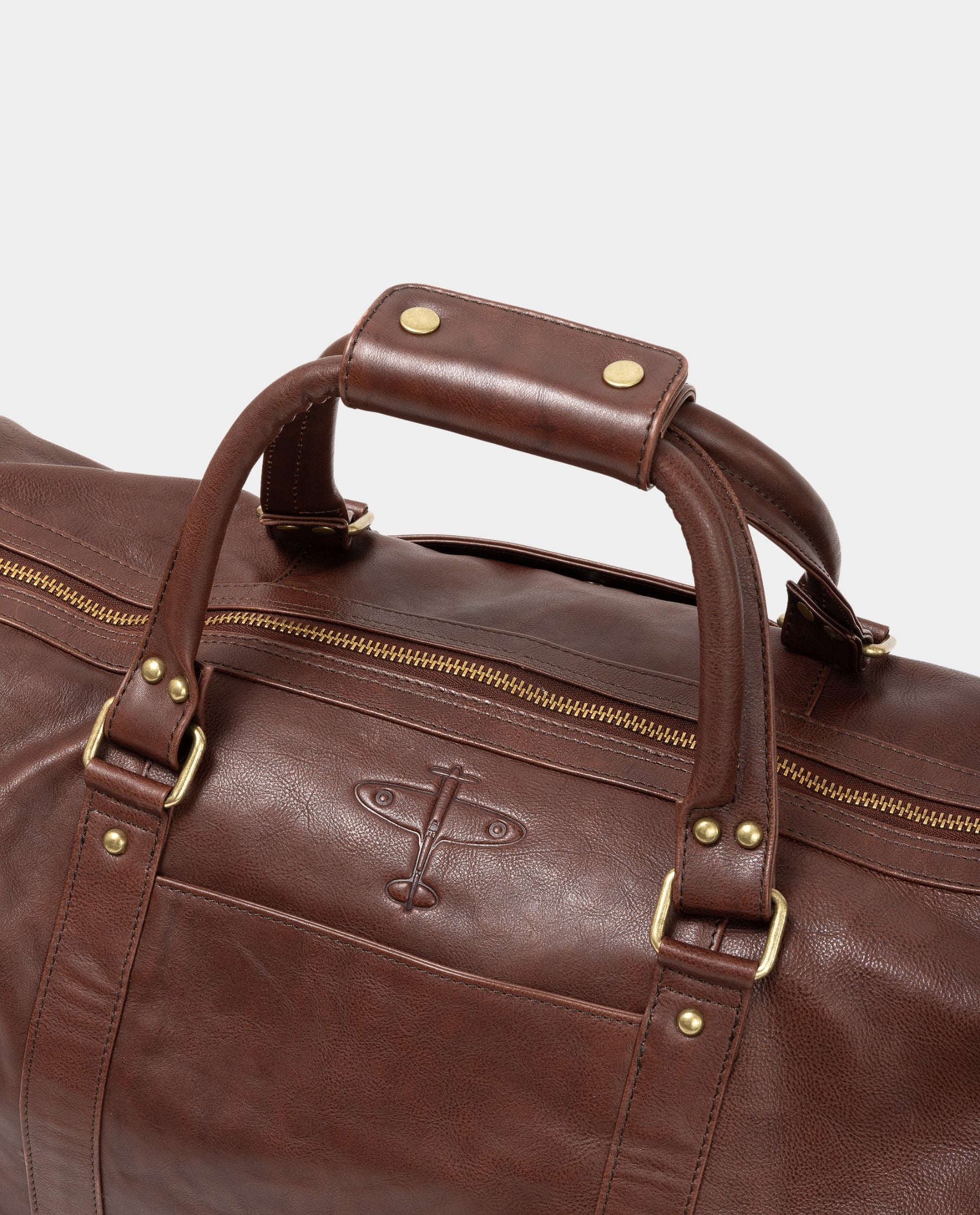 mens leather holdall