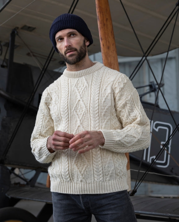 cream cable knit jumper