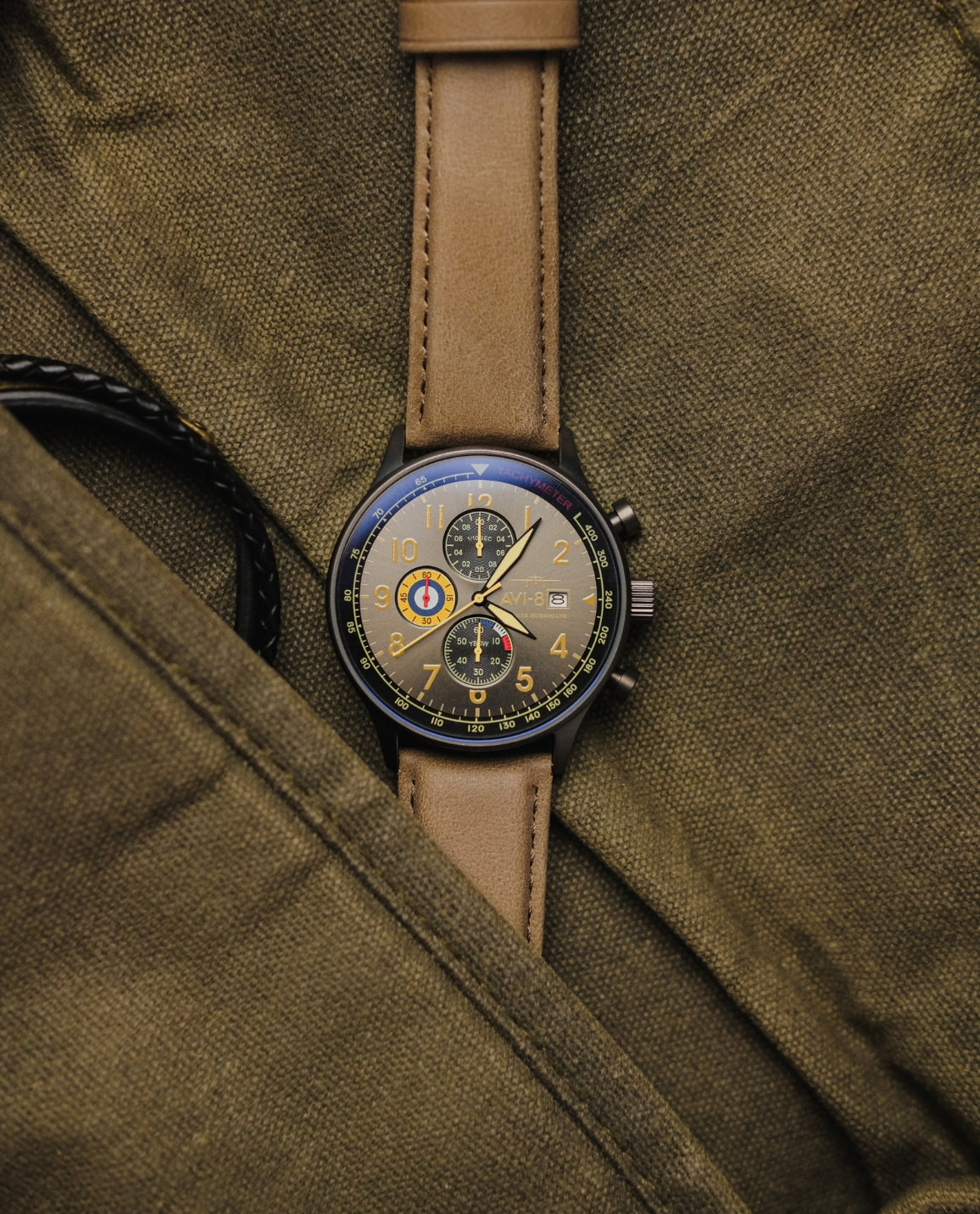 AVI-8 Hurricane Dark Earth Classic Chronograph Watch