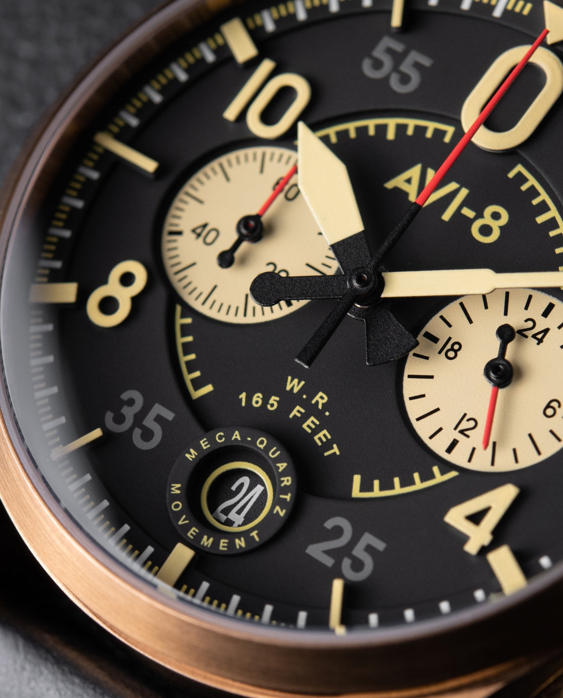 AVI-8 Spitfire Void Black Lock Chronograph Watch