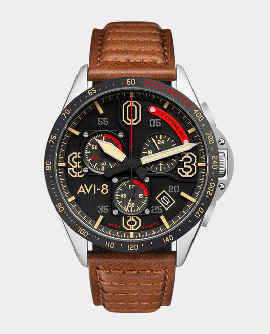 AVI-8 P-51 Mustang Bronze Oak Chronograph Watch