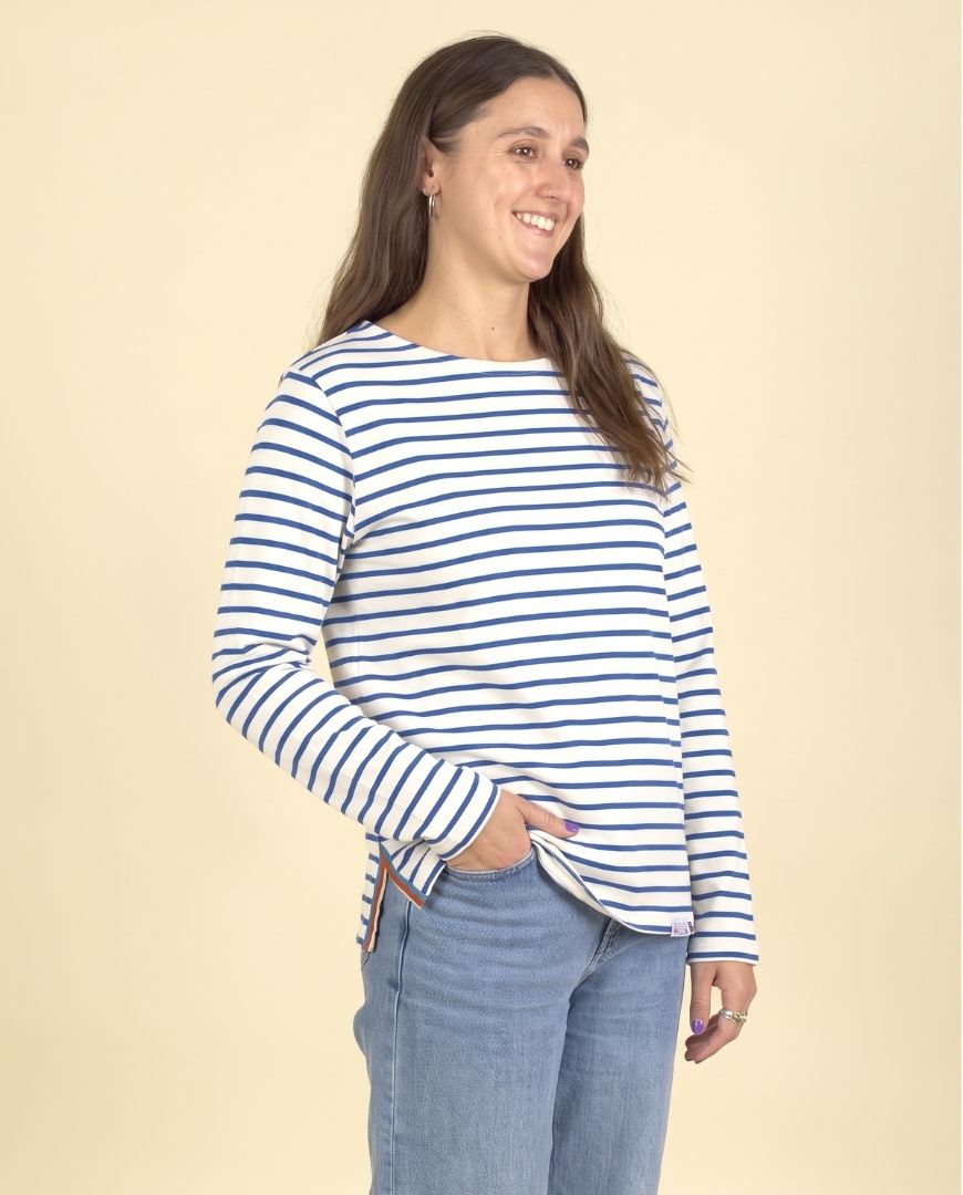 Breton T-Shirts with Three-quarter-length Sleeves