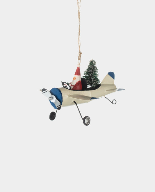 Santa and Tree Plane Decoration