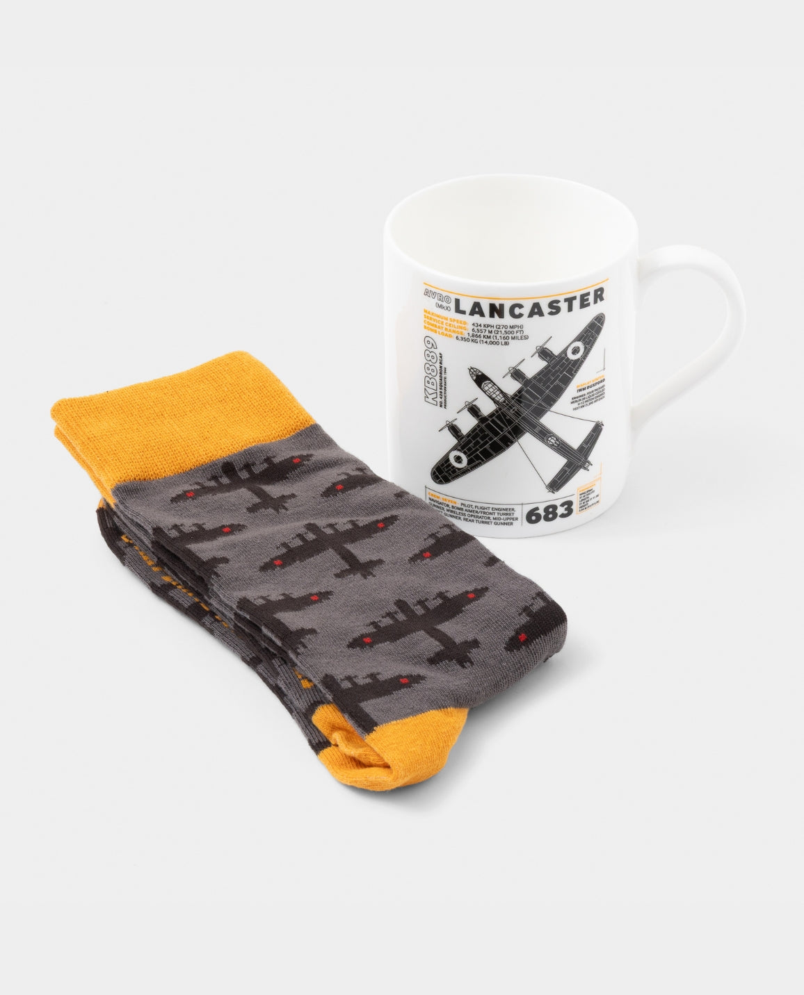 Lancaster Bomber Mug and Socks Gift Set