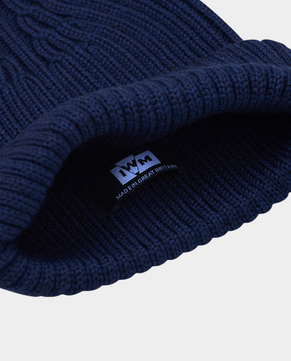 Navy Merino Wool Beanie