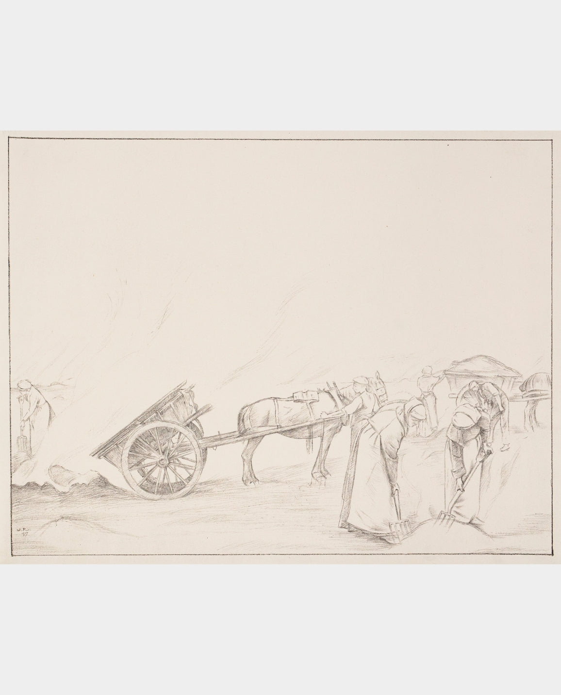 Rothenstein Work on the Land Burning Couch Grass