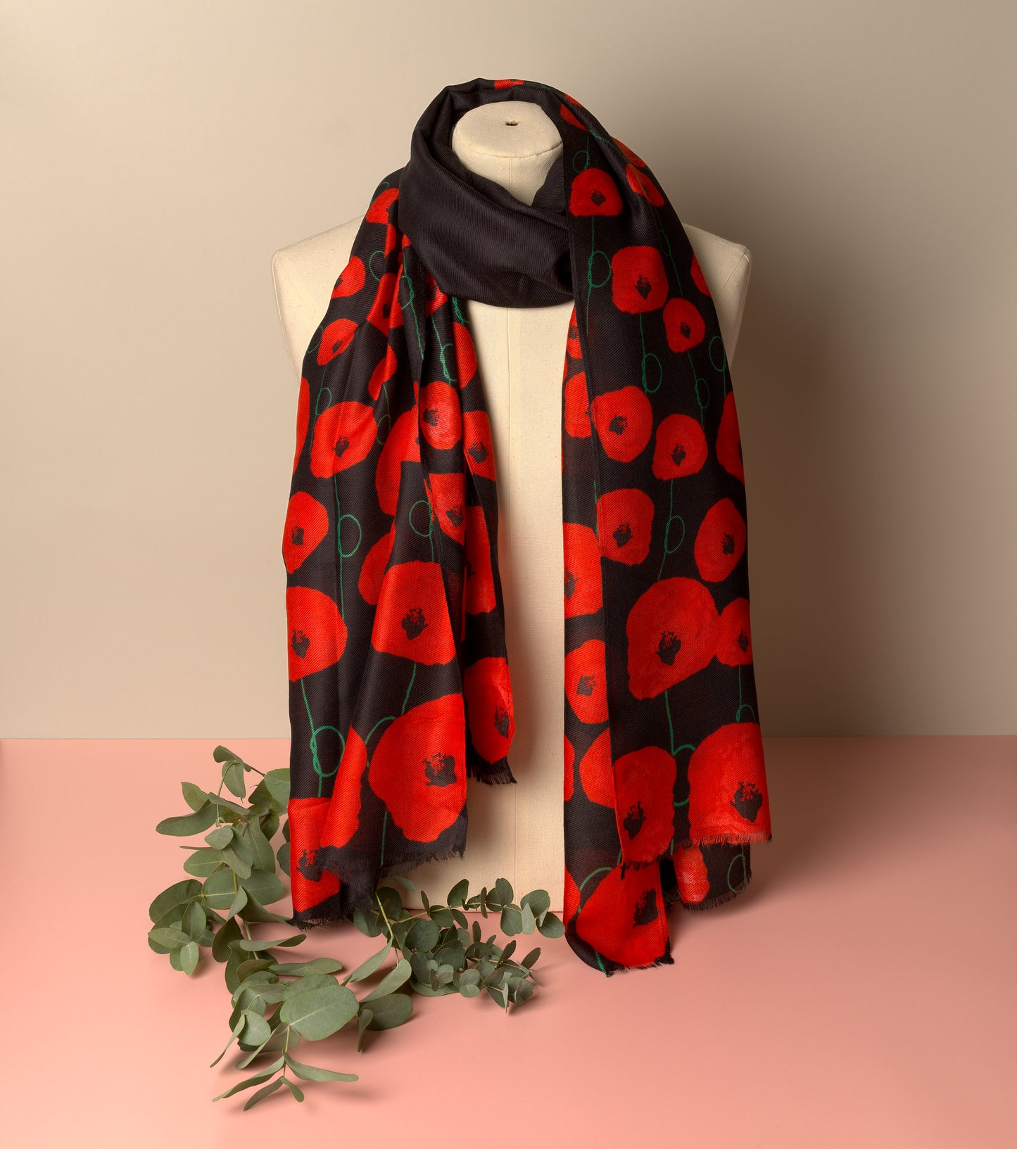 Black Poppy Scarf