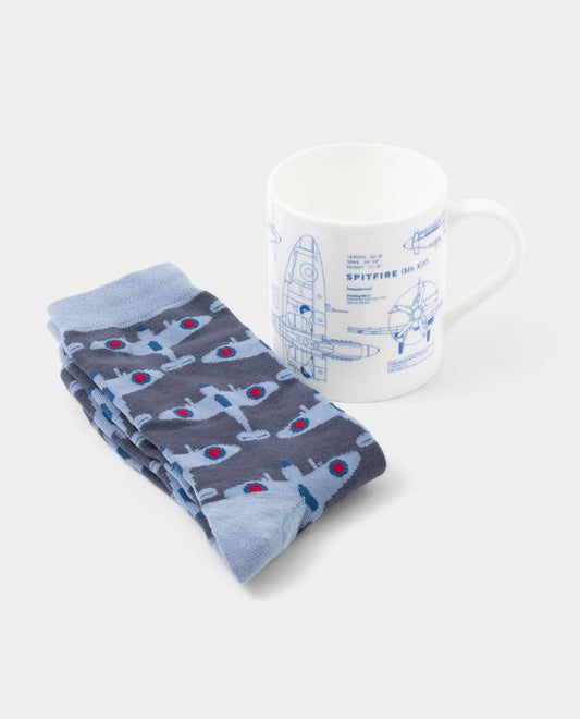Spitfire Blueprint Mug and Socks Gift Set