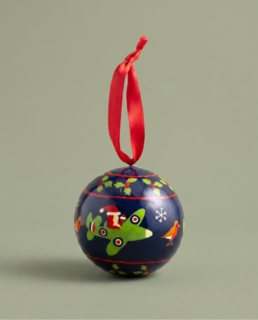 Santa in a Spitfire Christmas Bauble 2026
