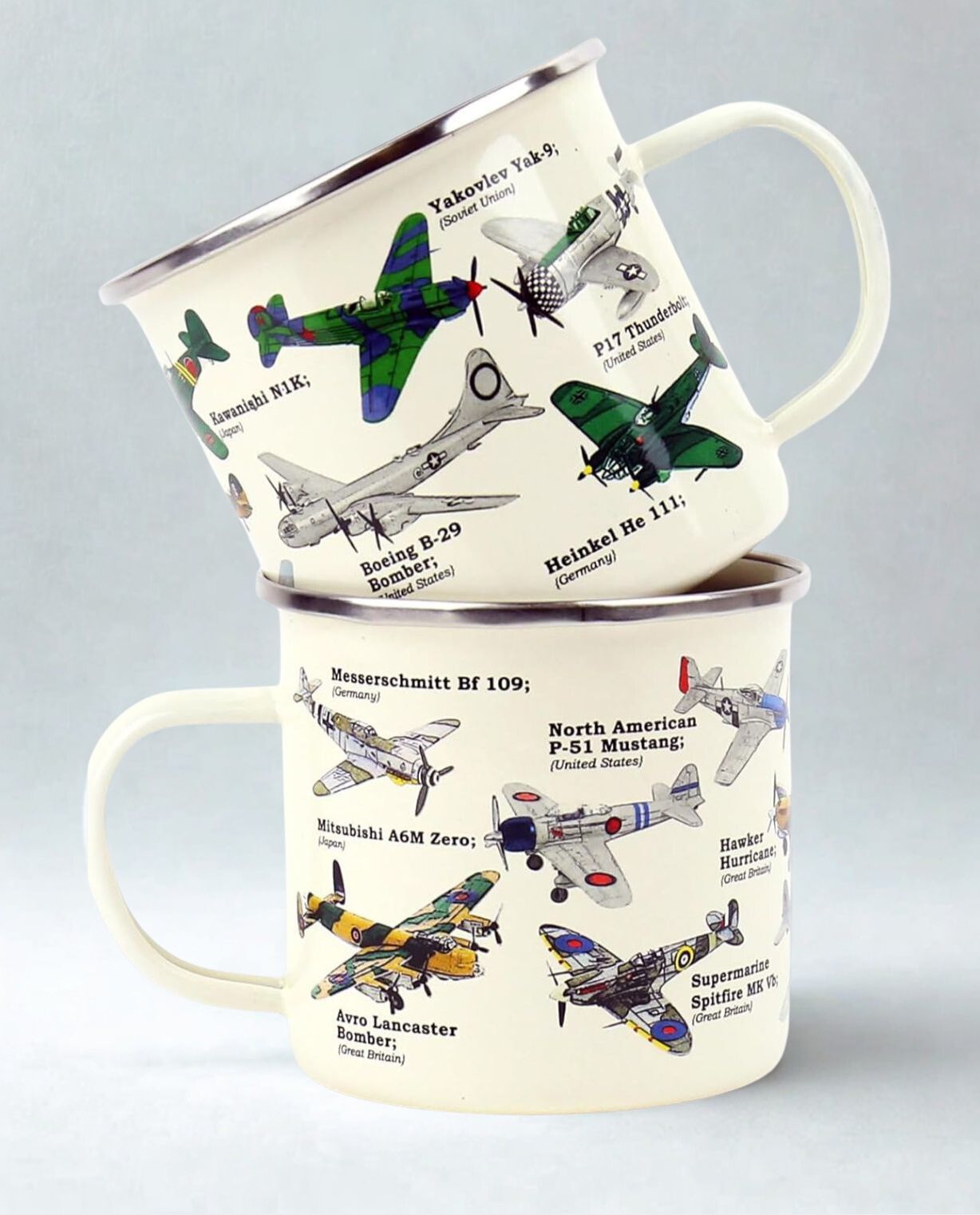 WW2 Aircraft Enamel Mug