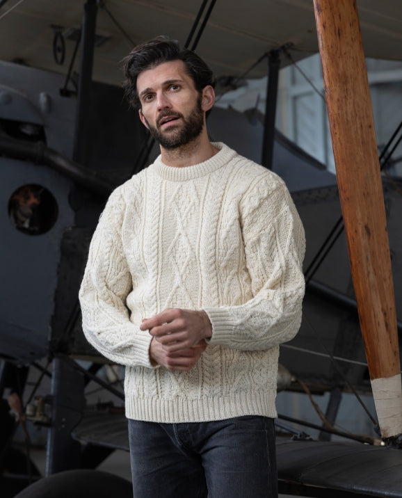 cream cable knit jumper