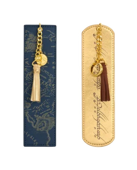 Middle-Earth Map and Elven Script Bookmark Set