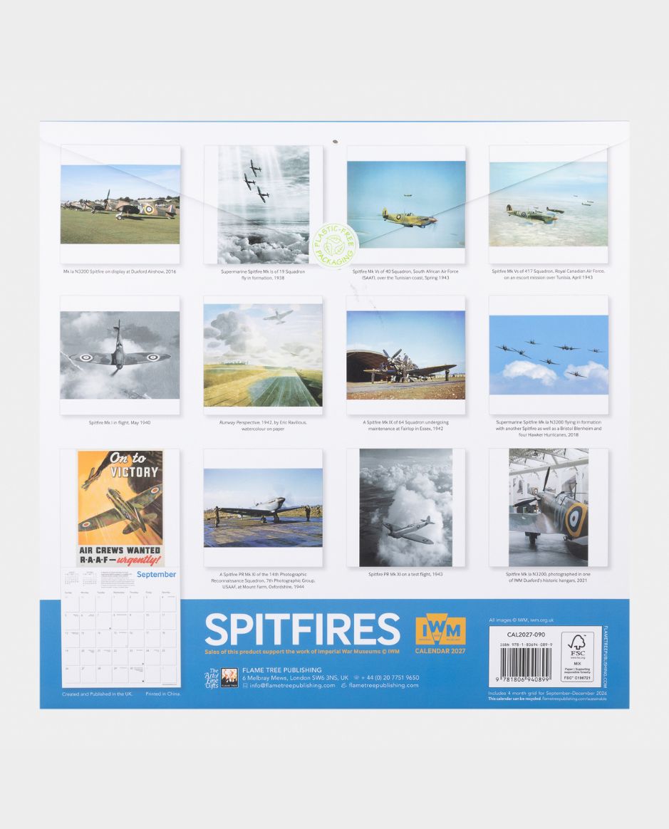 Spitfires Wall Calendar 2027