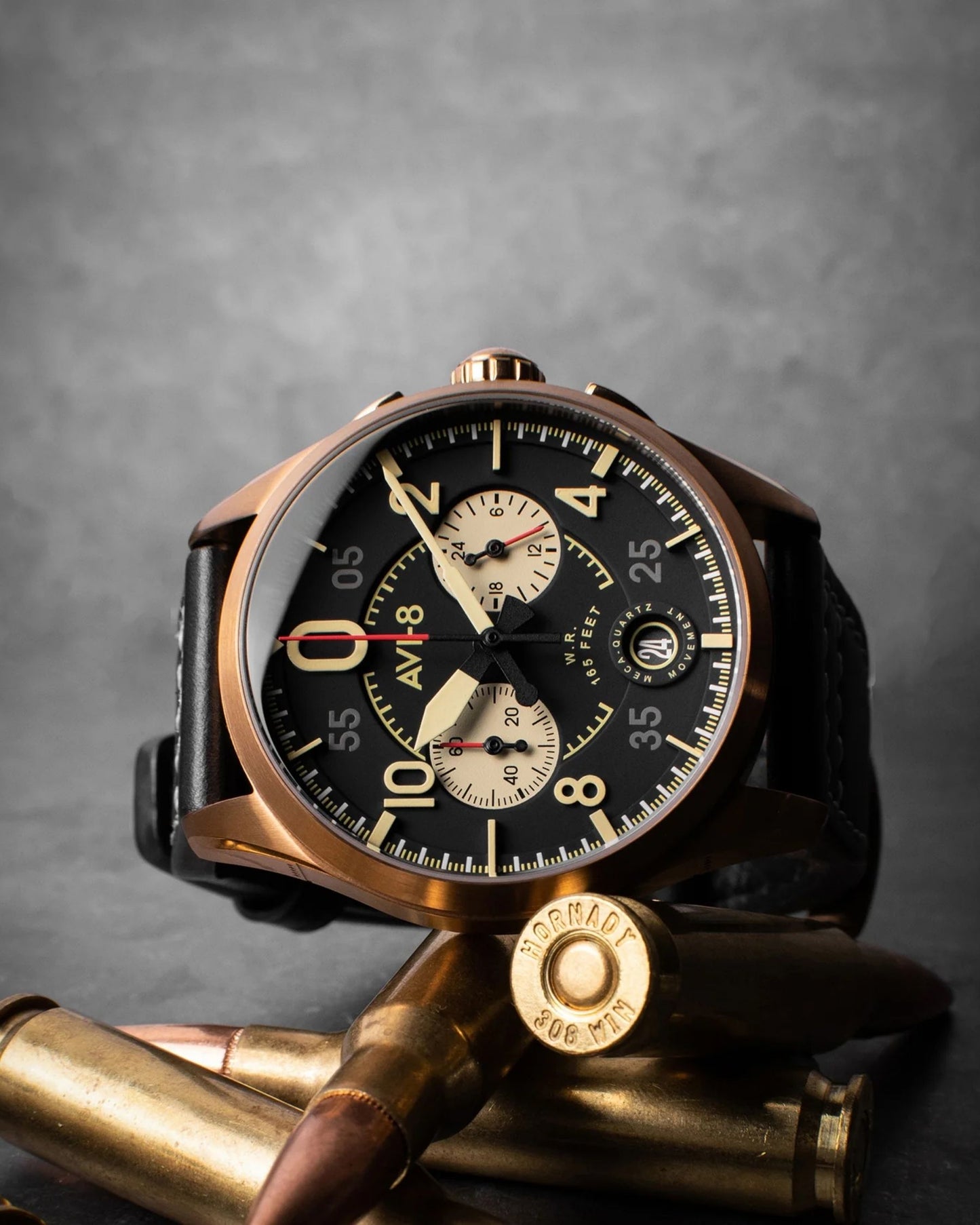 AVI-8 Spitfire Void Black Lock Chronograph Watch