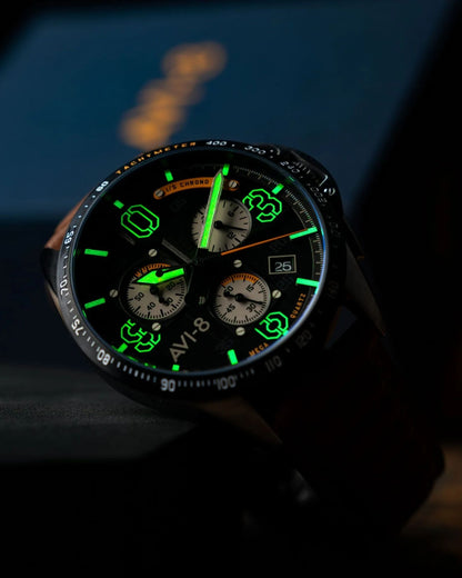 AVI-8 IWM P-51 Mustang Chronograph Watch