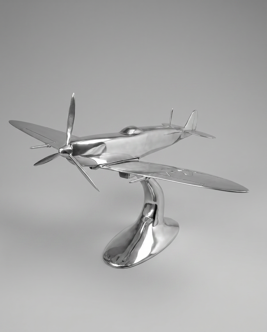 Aluminium Spitfire Sculpture Model 32in. Wingspan