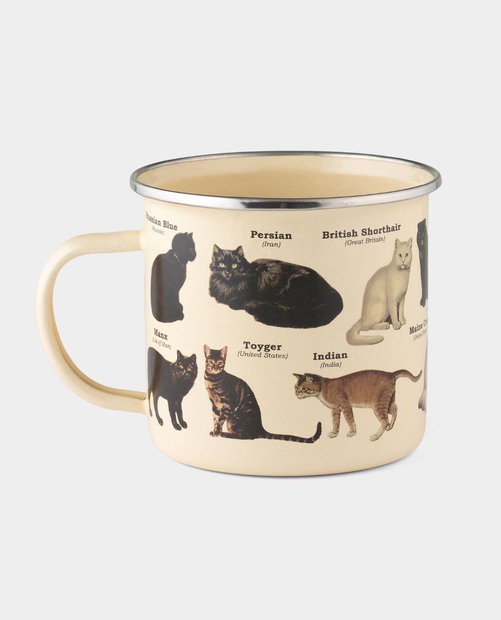 Enamel Cat Mug