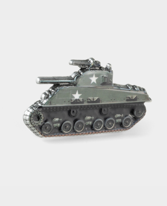 Full Colour Sherman Tank Pin Badge