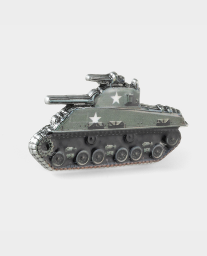 Full Colour Sherman Tank Pin Badge