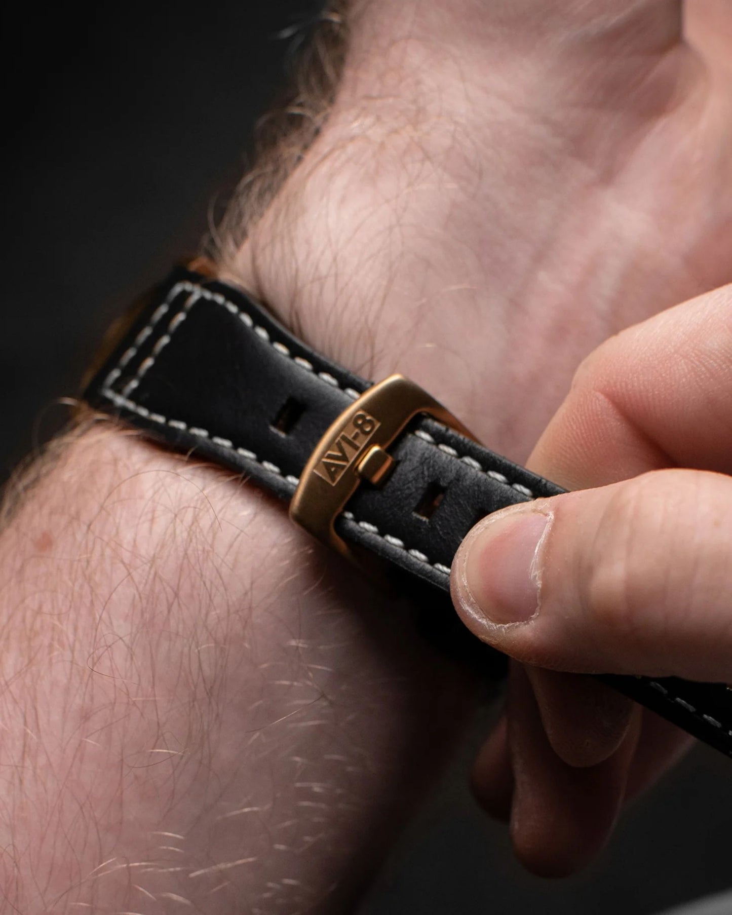 AVI-8 Spitfire Void Black Lock Chronograph Watch