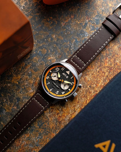 AVI-8 IWM Hurricane Carey Dual Time Watch