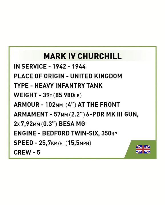 COBI Mark IV Churchill Brick Set