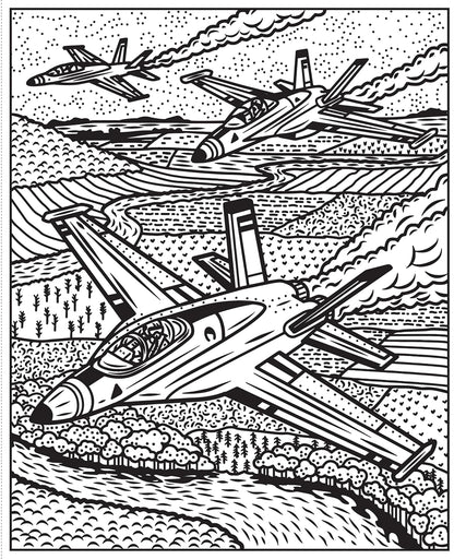 Planes and Helicopters Magic Painting Book
