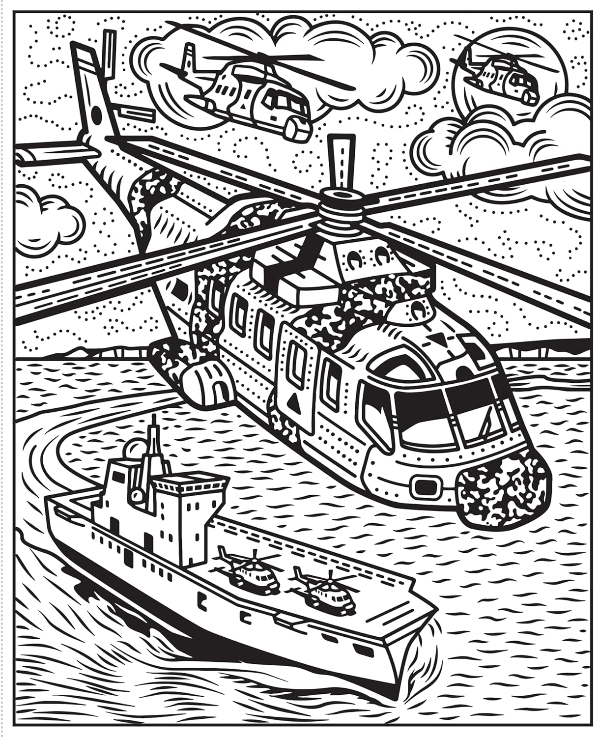 Planes and Helicopters Magic Painting Book