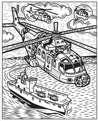 Planes and Helicopters Magic Painting Book