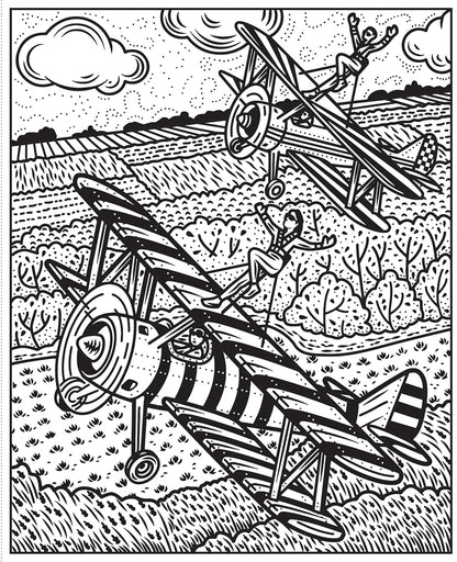 Planes and Helicopters Magic Painting Book
