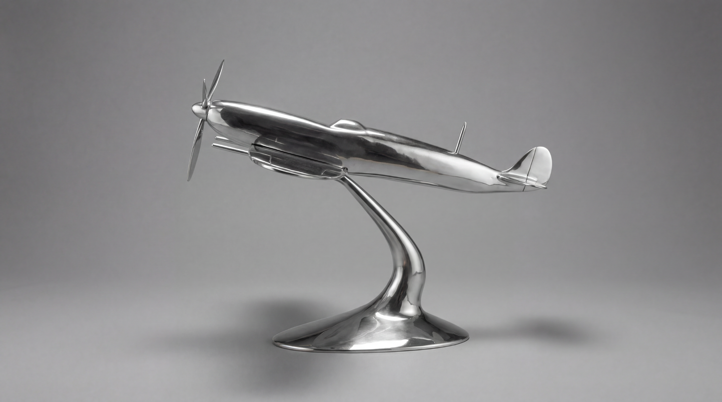Aluminium Spitfire Sculpture Model 32in. Wingspan