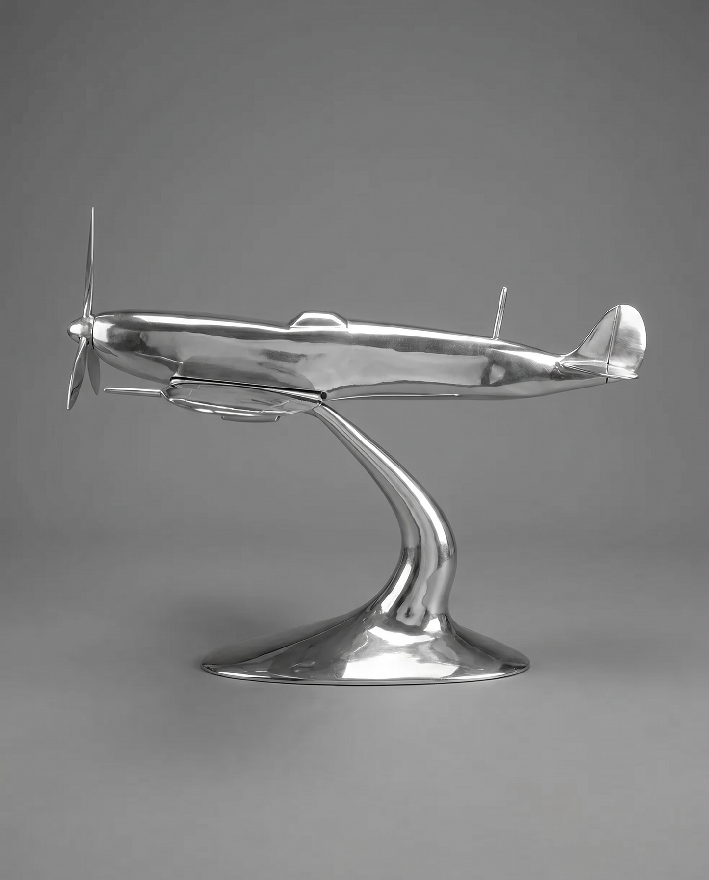 Aluminium Spitfire Sculpture Model 32in. Wingspan