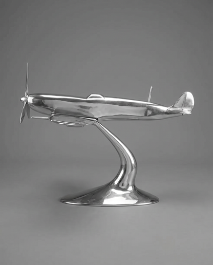 Aluminium Spitfire Sculpture Model 32in. Wingspan