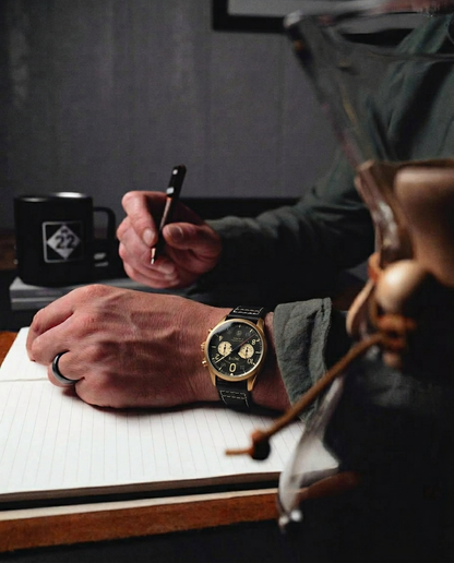 AVI-8 Spitfire Void Black Lock Chronograph Watch