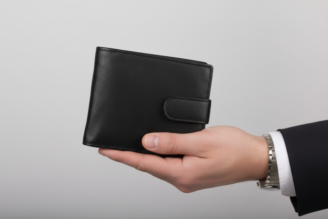 Spitfire Black Leather Wallet