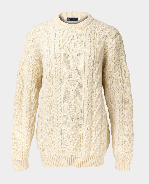 Cream Cable Knit Wool Jumper