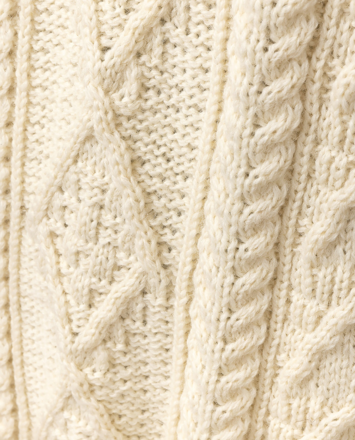 Wool Cream Cable Knit Jumper