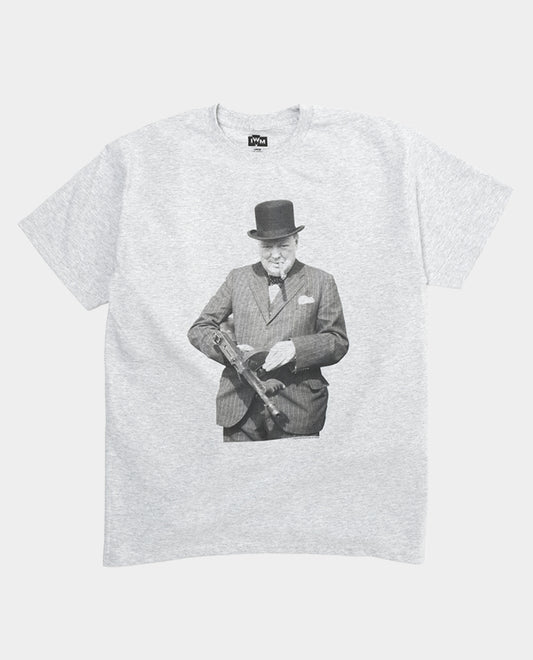 Grey Marl Churchill Tommy Gun T-shirt