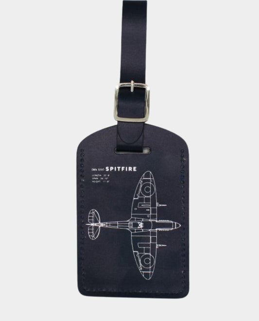 Spitfire Recycled Leather Luggage Tag