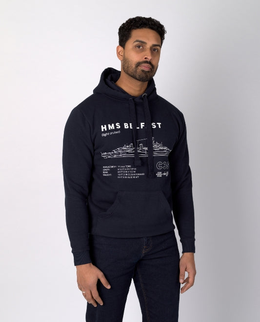 Mens Navy Hoodie