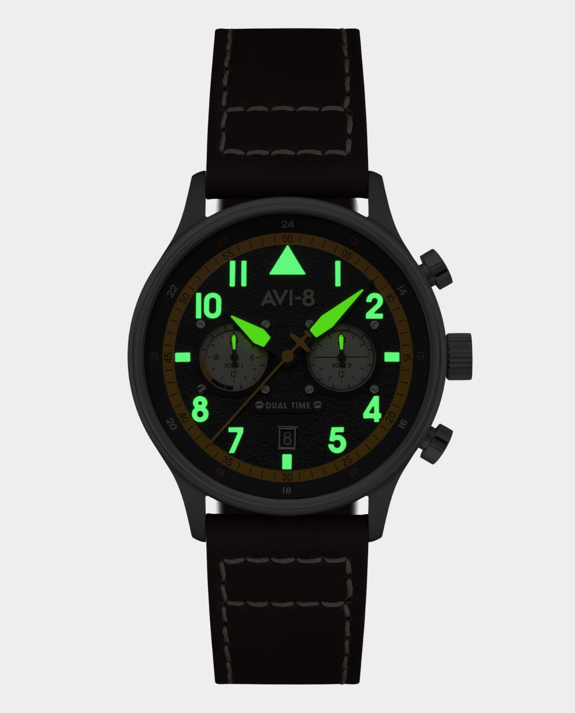 AVI-8 IWM Hurricane Carey Dual Time Watch