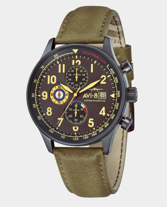 AVI-8 Hurricane Dark Earth Classic Chronograph Watch