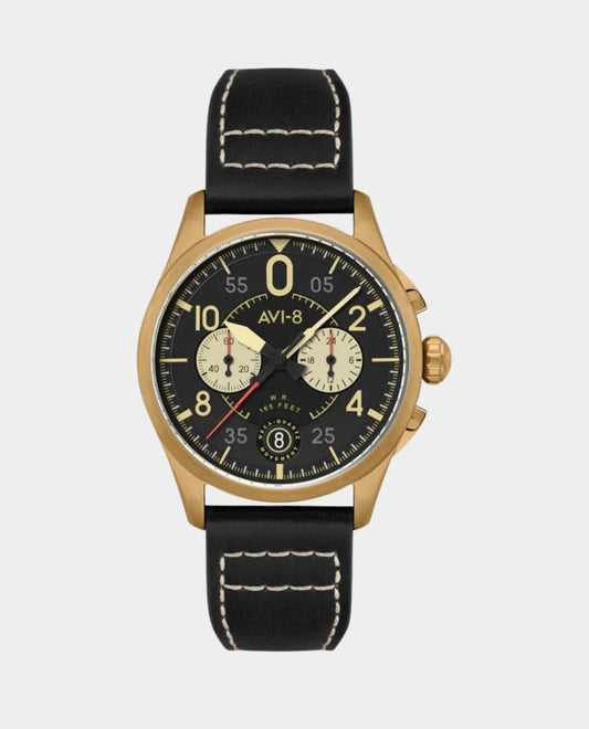 AVI-8 Spitfire Void Black Lock Chronograph Watch