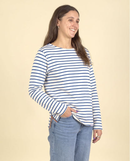 Breton T-Shirts with Three-quarter-length Sleeves