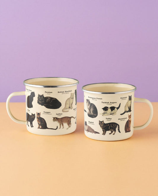 Enamel Cat Mug