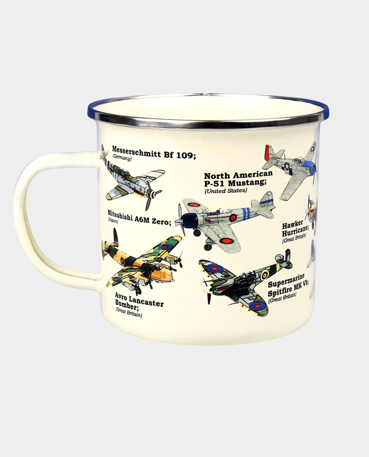 WW2 Aircraft Enamel Mug